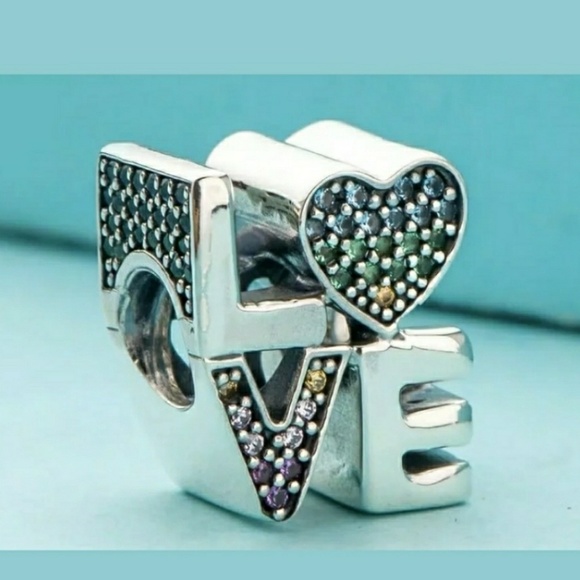 Pandora multi-colored love charm bead. - Picture 2 of 7